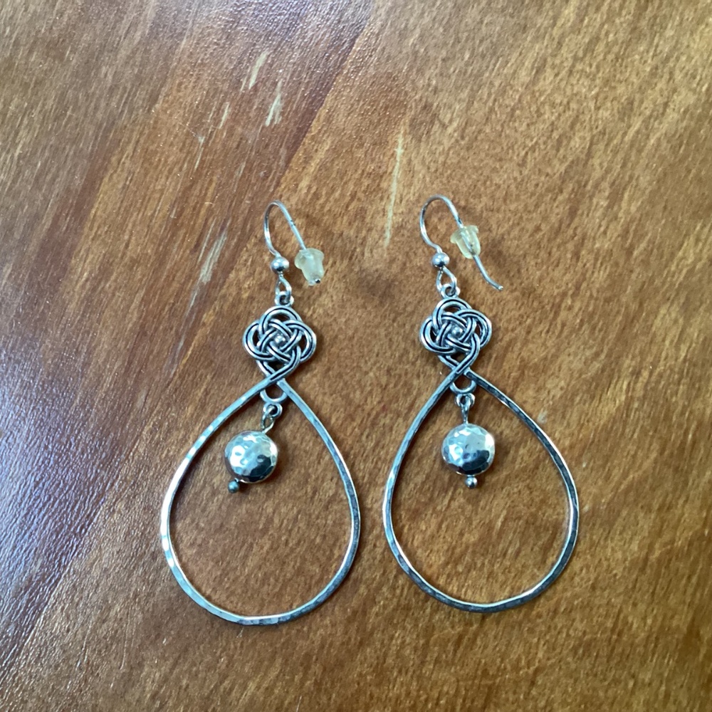 Silver-Tone Dangling/Drop Earrings - image 5